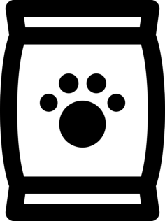 Pet Food Bag Editable Svg Line Art, Free Vectors File